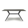 Shankar Timor 1.6m Sintered Stone Black Rectangular Dining Table