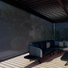 Maze Lounge Outdoor Furniture Grey 4m Square Aluminium Pergola with 4 Drop Sides