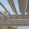 Maze Lounge Outdoor Furniture White 4m Square Aluminium Pergola with 4 Drop Sides