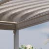 Maze Lounge Outdoor Furniture White 4m Square Aluminium Pergola with 4 Drop Sides