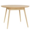 Balto Solid Oak Round Dining Table and 4 Como Black Armchairs