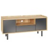 Bell and Stocchero Balto Solid Oak and Black TV Unit