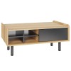 Bell and Stocchero Balto Solid Oak and Black Coffee Table