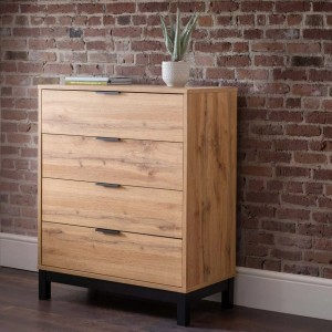 Julian Bowen Furniture Bali Oak Finish 4 Drawer Chest Julian Bowen Furniture Bali Oak Finish 4 Drawer Chest