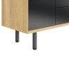 Bell and Stocchero Balto Solid Oak and Black Large Sideboard