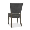 Bentley Designs Ellipse Fumed Oak 6 Seater Dining Table & 6 Logan Dark Grey Fabric Dining Chairs