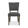 Bentley Designs Ellipse Fumed Oak 6 Seater Dining Table & 6 Logan Dark Grey Fabric Dining Chairs