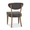 Bentley Designs Ellipse Rustic Oak 6 Seater Dining Table & 6 Logan Dark Grey Fabric Dining Chairs