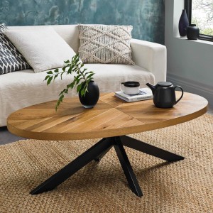 Bentley Designs Ellipse Rustic Oak Large Coffee Table Bentley Designs Ellipse Rustic Oak Large Coffee Table