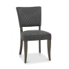 Bentley Designs Ellipse Fumed Oak 4 Seater Dining Table & 4 Logan Dark Grey Fabric Dining Chairs