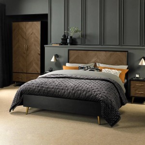 Bentley Designs Sienna Fumed Oak & Peppercorn 5ft King Size Bed