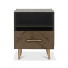 Bentley Designs Sienna Fumed Oak & Peppercorn 1 Drawer Nightstand