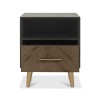 Bentley Designs Sienna Fumed Oak & Peppercorn 1 Drawer Nightstand