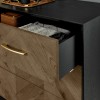 Bentley Designs Sienna Fumed Oak & Peppercorn Large 3 Drawer Chest