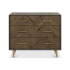 Bentley Designs Sienna Fumed Oak & Peppercorn Large 3 Drawer Chest