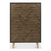 Bentley Designs Sienna Fumed Oak & Peppercorn Large 5 Drawer Chest