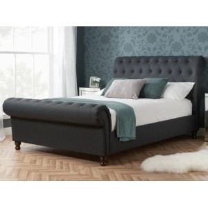 Birlea Furniture Castello Charcoal Fabric Upholstered 6ft Super King Size Bed