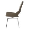 Mayfair Taupe PU Leather Swivel Dining Chair