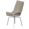 Mayfair Taupe PU Leather Swivel Dining Chair