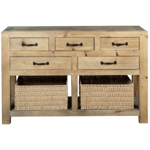 Divine Milton Reclaimed Furniture 5 Drawer 2 Basket Sideboard Divine Milton Reclaimed Furniture 5 Drawer 2 Basket Sideboard