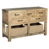 Divine Milton Reclaimed Furniture 5 Drawer 2 Basket Sideboard