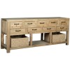 Divine Milton Reclaimed Furniture 9 Drawer 2 Basket Sideboard