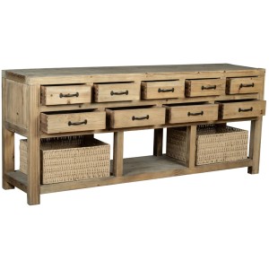 Divine Milton Reclaimed Furniture 9 Drawer 2 Basket Sideboard Divine Milton Reclaimed Furniture 9 Drawer 2 Basket Sideboard