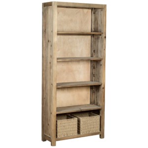 Divine Milton Reclaimed Bookcase With 2 Baskets Divine Milton Reclaimed Bookcase With 2 Baskets