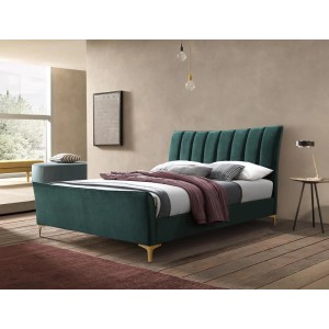 Birlea Furniture Clover Green Velvet Upholstered 4ft6 Double Bed