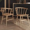 Balto Solid Oak Round Dining Table and 4 Como Oak Armchairs