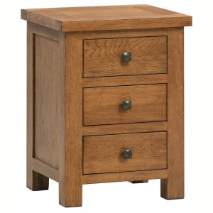 Divine Furniture Dortmund Rustic Oak 3 Drawer Bedside Table Divine Furniture Dortmund Rustic Oak 3 Drawer Bedside Table