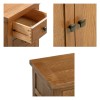 Divine Furniture Dortmund Rustic Oak 3 Drawer Bedside Table