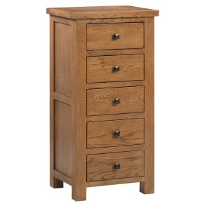 Divine Furniture Dortmund Rustic Oak 5 Drawer Tall Chest Divine Furniture Dortmund Rustic Oak 5 Drawer Tall Chest