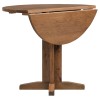 Divine Furniture Dortmund Rustic Oak Round Drop Leaf Dining Table