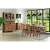 Divine Furniture Dortmund Rustic Oak Small Extending Rectangular Dining Table With 1 Extension