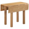 Divine Furniture Dortmund Oak Square Drop Leaf Dining Table