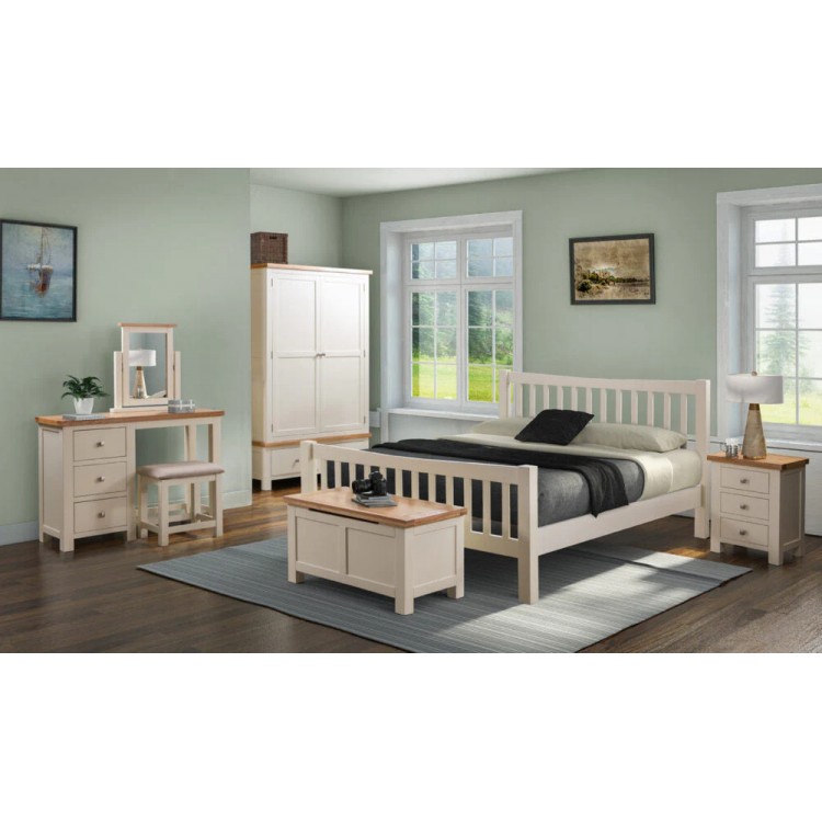Dortmund Ivory Painted Double Bed