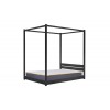 Birlea Furniture Darwin Black Painted 5ft King Size Low Four Poster Bed