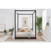 Birlea Furniture Darwin Black Painted 4ft6 Double Low Four Poster Bed