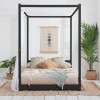 Birlea Furniture Darwin Black Painted 5ft King Size Low Four Poster Bed