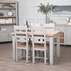 Piccadilly Grey Painted Furniture 4 Seat Extending Dining Table