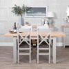 Piccadilly Grey Painted Furniture 4 Seat Extending Dining Table