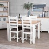 Piccadilly White Painted Furniture 4 Seat Extending Dining Table
