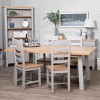 Piccadilly Grey Painted Furniture 6 Seat Extending Dining Table