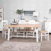 Piccadilly White Painted Furniture 6 Seat Extending Dining Table