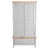 Piccadilly Grey Painted Furniture 2 Door Double Wardrobe