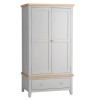 Piccadilly Grey Painted Furniture 2 Door Double Wardrobe