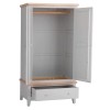 Piccadilly Grey Painted Furniture 2 Door Double Wardrobe