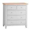 Piccadilly Grey Painted Furniture 2 Over 3 Drawer Chest