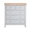 Piccadilly Grey Painted Furniture 2 Over 3 Drawer Chest